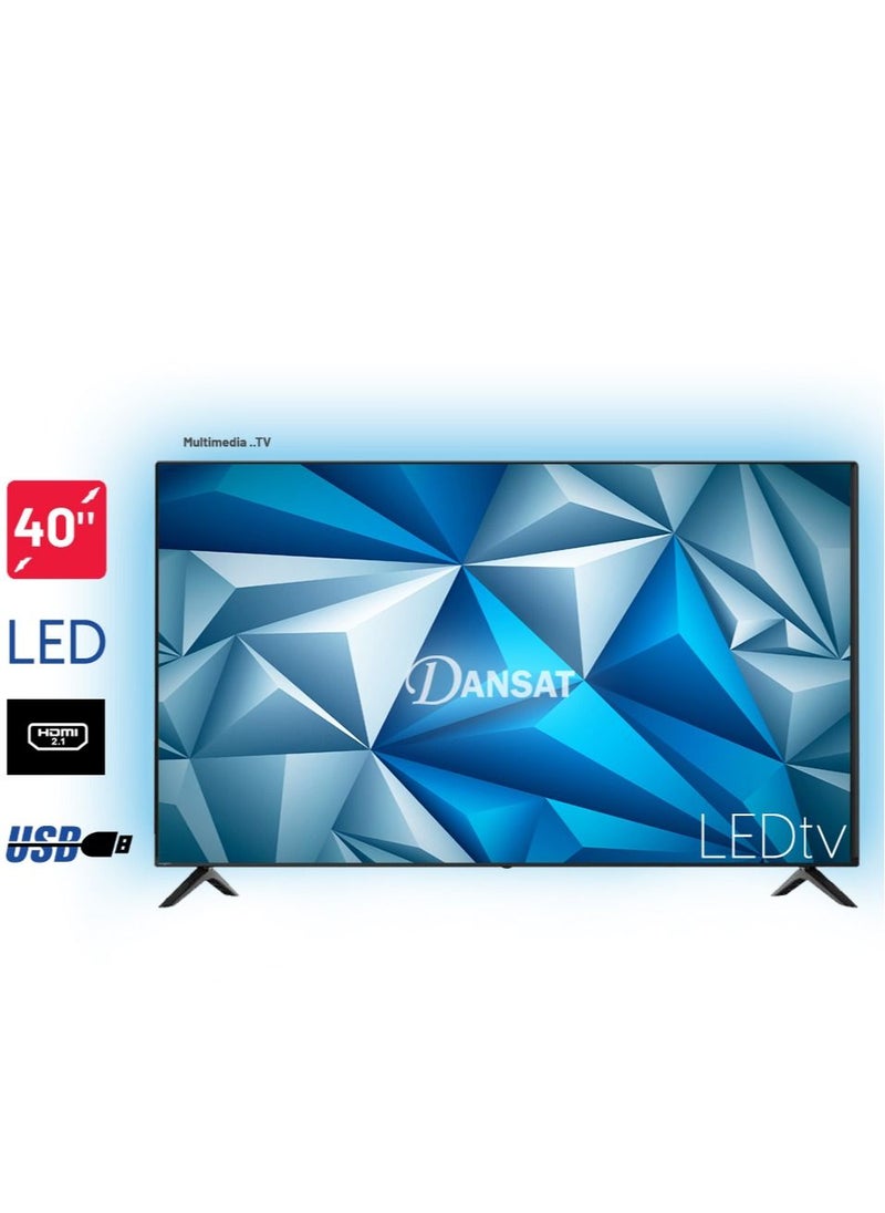 دانسات - تلفزيون ال اي دي ، 40 بوصة ، اتش دي ام اي ، يو اس بي ، ملتيميديا ، اسود , DTD4022BF / DTD40BF - Image 1