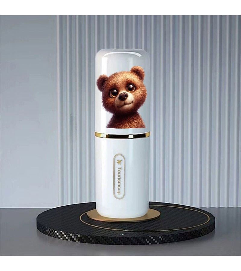 1pc White Bear Shaped Travel Toothbrush And Mouthwash Cup Set With Toothpaste Holder Cute Organizer For Couples Holiday Gift For Christmas Halloween Thanksgiving Compact Toiletry Box - Image 3