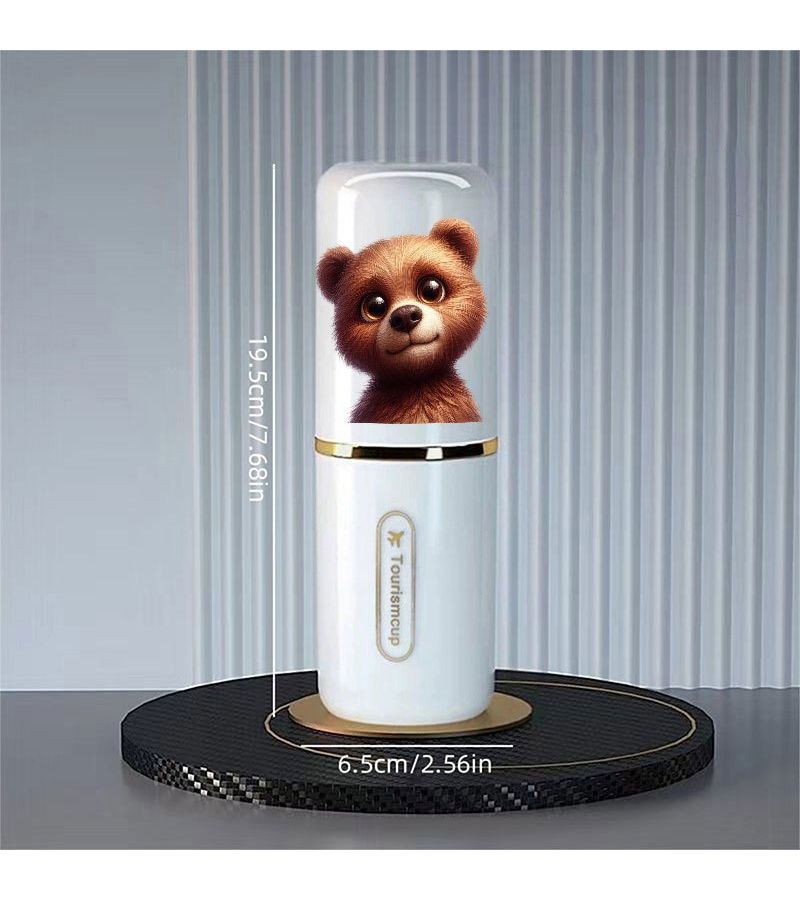 1pc White Bear Shaped Travel Toothbrush And Mouthwash Cup Set With Toothpaste Holder Cute Organizer For Couples Holiday Gift For Christmas Halloween Thanksgiving Compact Toiletry Box - Image 5