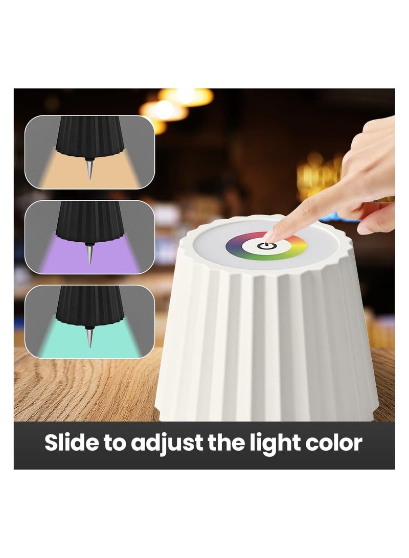 SYOSI Upgrade Wireless Bottle Lamp, New Colorful Stepless Dimming Wine Bottle Lights, Rechargeable Wireless Touch LED with RGB Breathing Light for Bars Restaurants Any Bottle (White#RGB, 2PCS) - Image 4