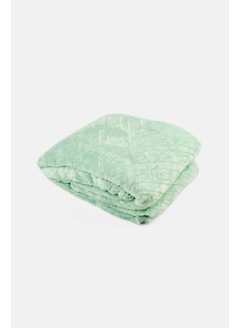 bebe Premium Quality Jacquard Blanket 200 x 220 cm, Light Green  - Image 2