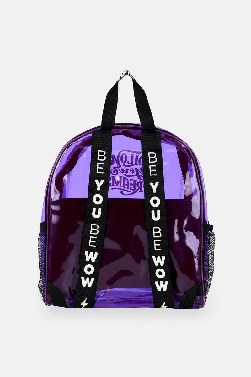 WOW Generation Kids Girl Graphic Print Backpack, Purple - Image 3