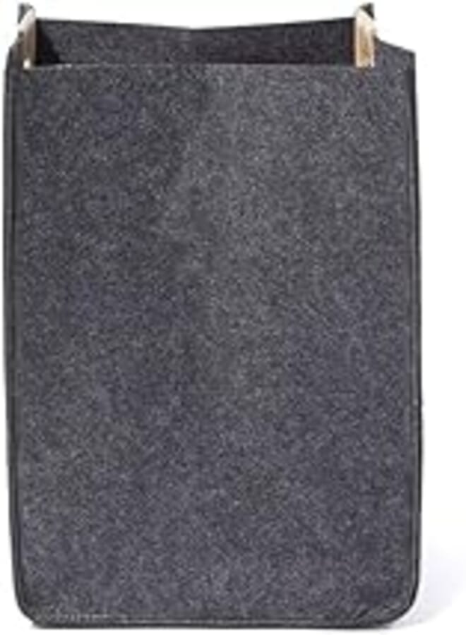 Matalan Matalan Felt Storage Basket, Large, 30 cm x 30 cm x 42 cm Size, Dark Grey 