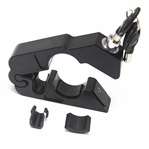 E-Bro® Motorcycle Handlebar Grip Brake Lever Lock,Anti Theft Security Caps-Lock (Black) - Image 1
