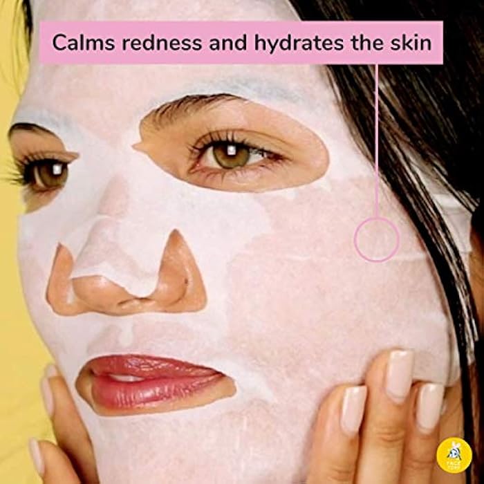 FACETORY قناع الوجه كيوتي من فاسيتيوري - قناع شيت مهدئ صن باي مع الألوة وشيا باتر | للعناية بعد الشمس، تهدئة واستعادة (5 عبوات) - Image 4