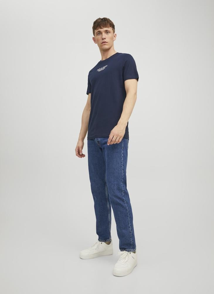 جاك اند جونز تيشيرت بياقة دائرية بقصة عادية وشعار - Image 4