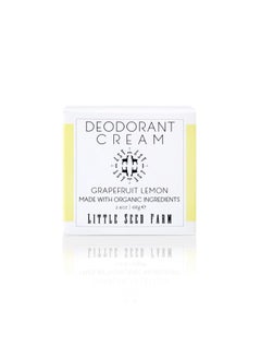 Little Seed Farm Little Seed Farm All Natural Deodorant Cream, Aluminum Free Deodorant for Women or Men, 2.4 Ounce - Grapefruit Lemon 