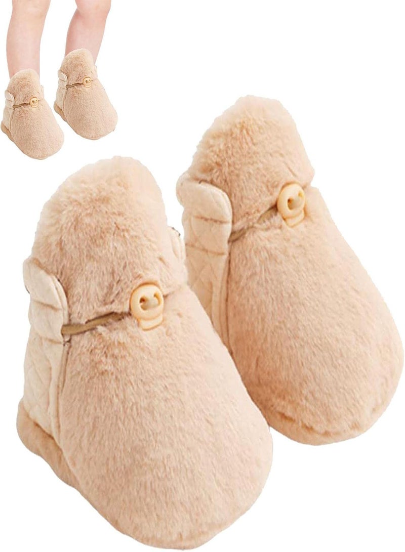 GGOOT Cotton Baby Booties | Cozy Winter Warm Boy Girl Fleece Booties,Newborn Infant Cotton Shoes Socks Toddler Non-Slip Soft Sole Shoes - Image 1