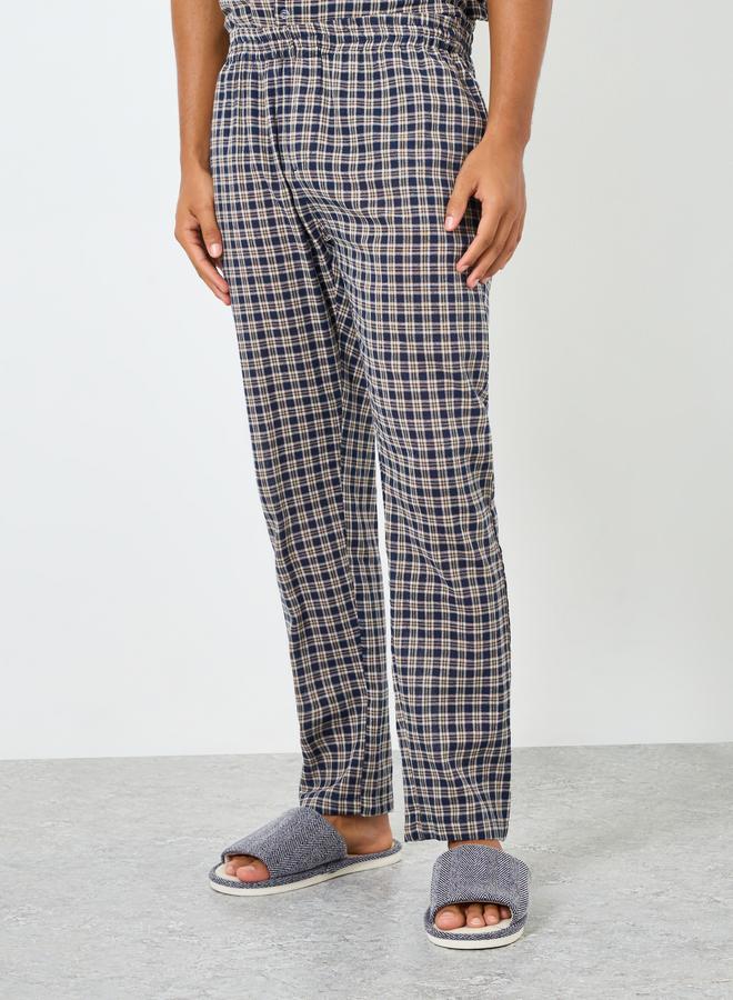 Styli Men Checked Cotton Relaxed Shirt and Pyjama Set - Image 5