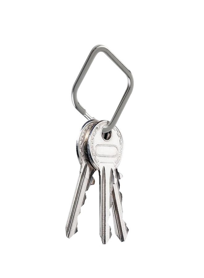 Nicerity 50Pcs Square Shaped Split Key Rings,Crafts DIY Keychain Metal Key Rings for Home Car Office Organization Key Accessories Connector Keychain - Image 2