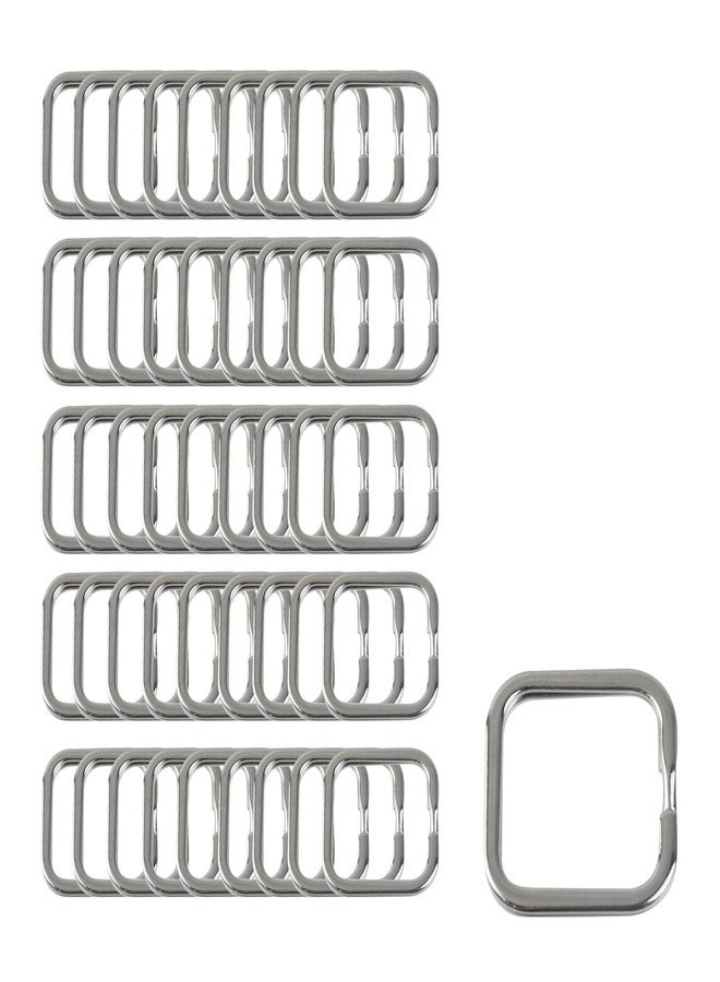 Nicerity 50Pcs Square Shaped Split Key Rings,Crafts DIY Keychain Metal Key Rings for Home Car Office Organization Key Accessories Connector Keychain - Image 1