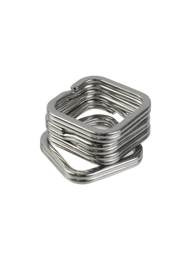Nicerity 50Pcs Square Shaped Split Key Rings,Crafts DIY Keychain Metal Key Rings for Home Car Office Organization Key Accessories Connector Keychain - Image 5