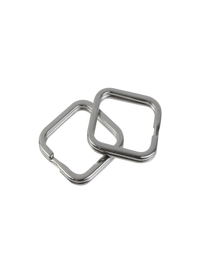 Nicerity 50Pcs Square Shaped Split Key Rings,Crafts DIY Keychain Metal Key Rings for Home Car Office Organization Key Accessories Connector Keychain - Image 4
