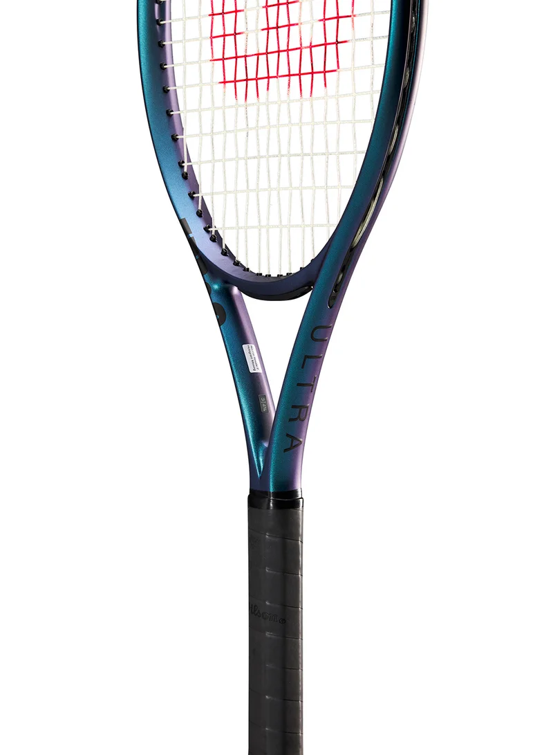 Wilson Ultra 108 V4 Tennis Racket, Head 108, 16X19, Adults, Intermediate/ Advanced - Black/ Blue/ Purple