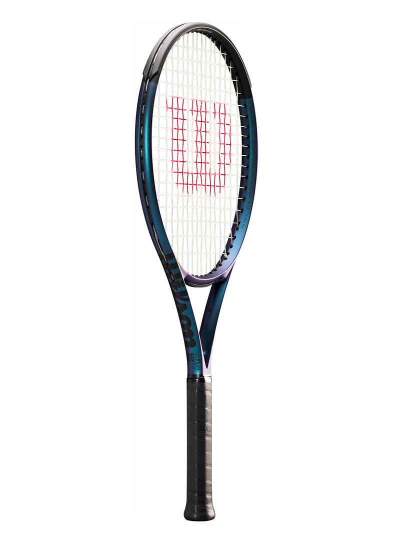 Wilson Ultra 108 V4 Tennis Racket, Head 108, 16X19, Adults, Intermediate/ Advanced - Black/ Blue/ Purple  - Image 2