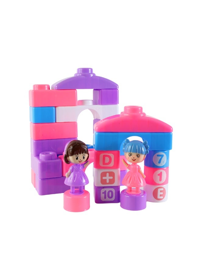 DORA the EXPLORER Children's Building Blocks Set - Dora the Explorer Design - 39 Pieces - Image 1