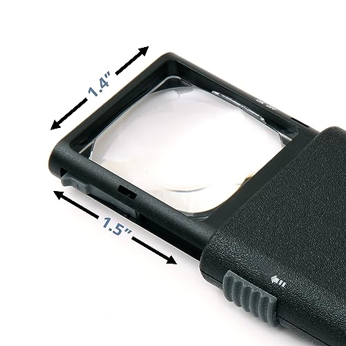 Carson LumiPop 5x Power LED Lighted Slide-Out Aspheric Magnifier (LP-66) , Black - Image 4