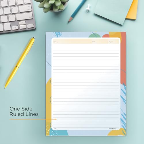 ARTYSCALE A4 Designer Multicolour 100 GSM Project Paper Sheet (One Side Ruled) for School, Colleges Assignments, Creative Art & Craft Practical Work (50, Minimal Abstract) - Image 4