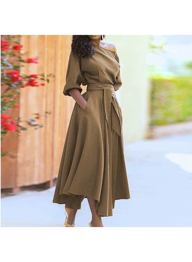 general 2025 - 2026 Strapless A-line Dress with Tight Waist Design - Image 1