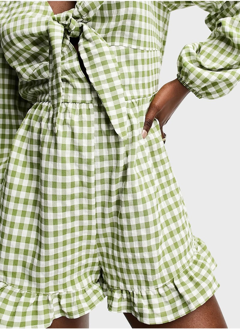 Miss Selfridge - Tie Detail Playsuit - Image 1