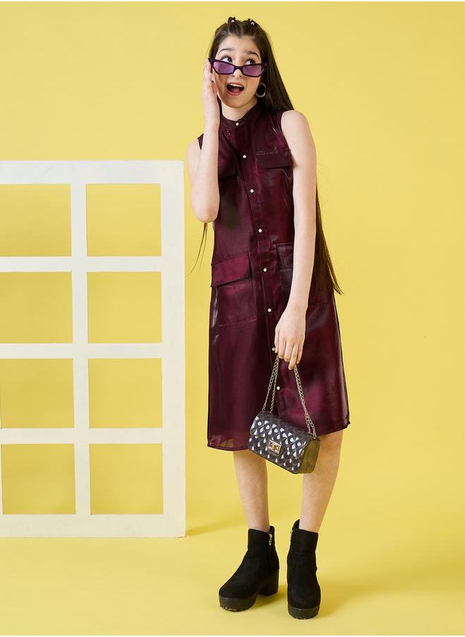 Stylo Bug Pocketed Satin Dress  - Image 2