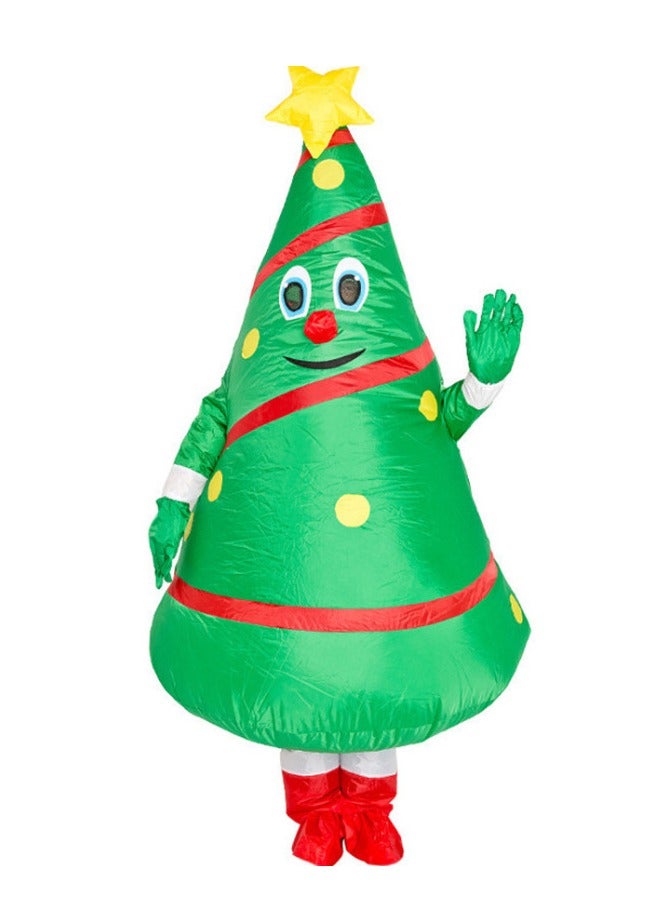 Chrismas Inflatable Costume Full Body Suit Green - Image 1