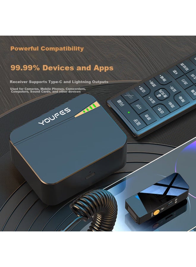 Youfes Yangfeisi Ks01 Sound Card All-in Wireless Lavalier Microphone, Dual-channel For Streamers, Live Karaoke, Mobile Phone Speaker, Complete Set With Recording, Noise Reduction Microphone, Computer Audio Recorder - Image 5