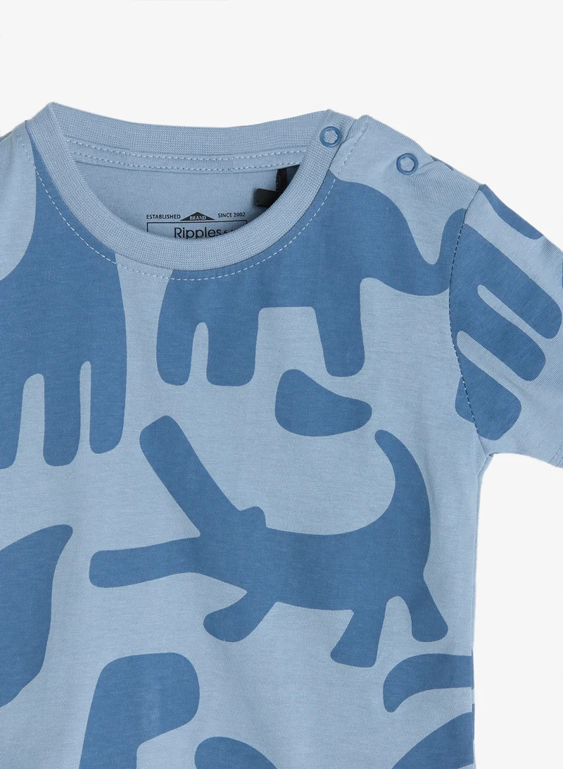 Ripples  Boys Regular Fit Tee & Shorts Set for Men | Best Price UAE
