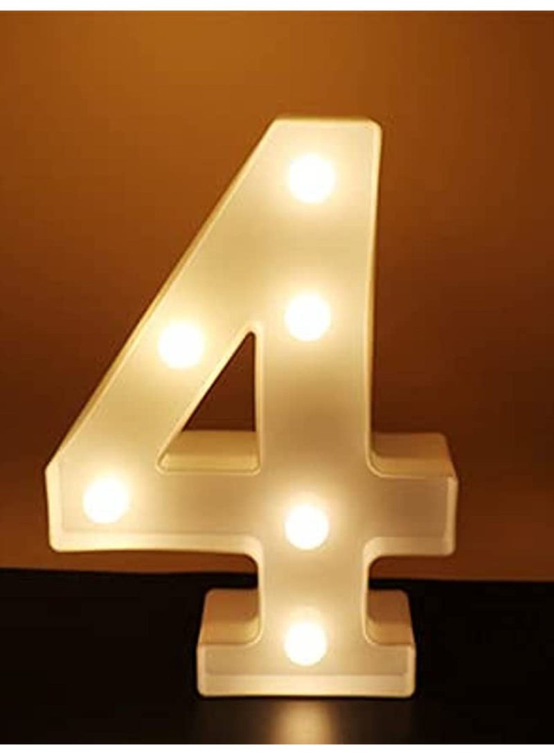 فيتاشيلي أرقام LEDs ، لافتة دائمة للضوء مع لمبات مصباح ليلي أبيض دافئ 4 - Image 1