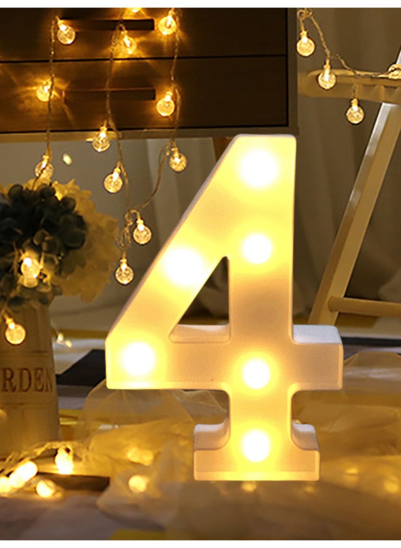 فيتاشيلي أرقام LEDs ، لافتة دائمة للضوء مع لمبات مصباح ليلي أبيض دافئ 4 - Image 3