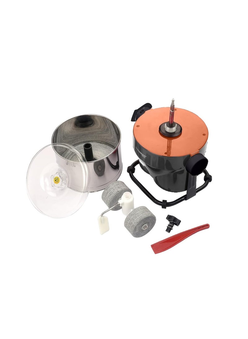 Sowbaghya Plastic Shree 2 L Wet Grinder (Tilting Model) with Attachments | Table Top Heavy Duty Motor | for All Kinds of Batter for South Indian Dishes (Grey) - Image 2