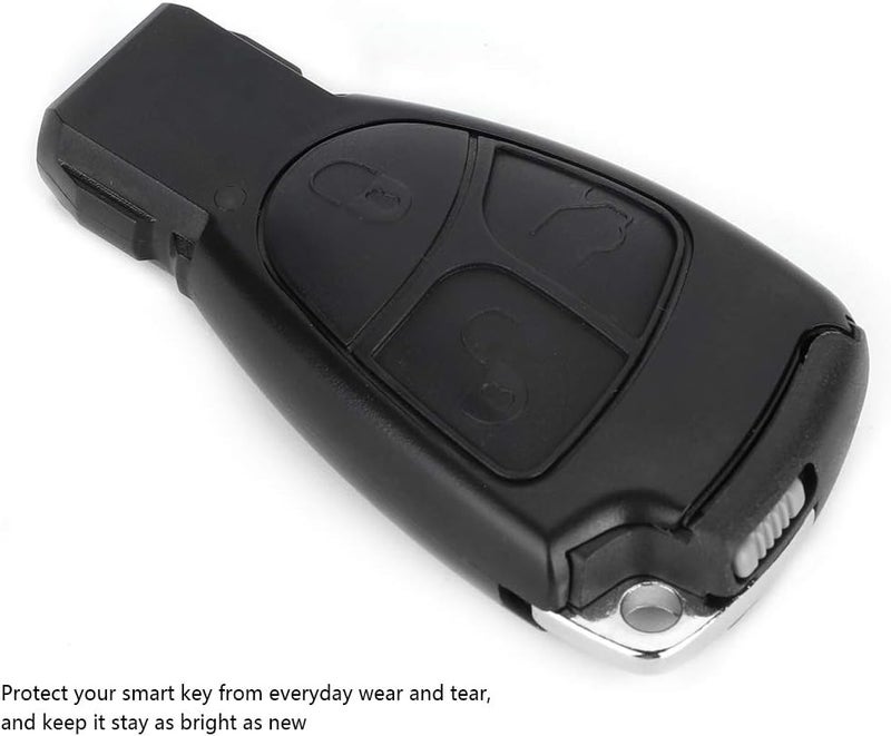 3 Button Car Remote Key Fob Shell Case with Blade, Black, Aftermarket Fit for - Durable ABS Material, Easy Replacement for Worn Keys, Compact and Convenient - Image 5