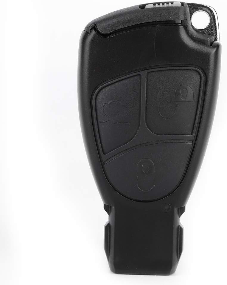 3 Button Car Remote Key Fob Shell Case with Blade, Black, Aftermarket Fit for - Durable ABS Material, Easy Replacement for Worn Keys, Compact and Convenient - Image 1