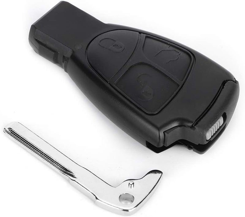 3 Button Car Remote Key Fob Shell Case with Blade, Black, Aftermarket Fit for - Durable ABS Material, Easy Replacement for Worn Keys, Compact and Convenient - Image 2