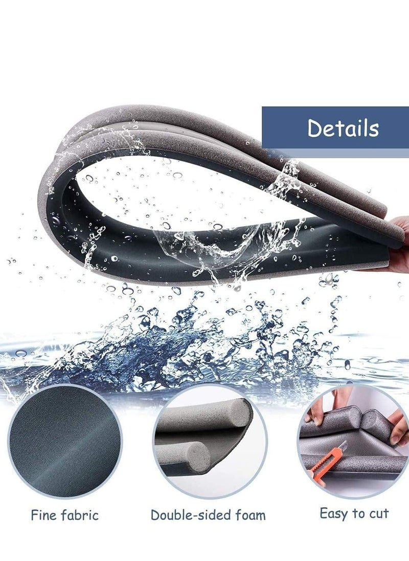 Generic - Double Door Draft Stopper 37 Inch Cuttable and Washable Twin Door Draft Stopper Energy Saving Door Weather Stripping Reduce Noise Window Breeze Blocker Insect prevention and mouse release grey - Image 1