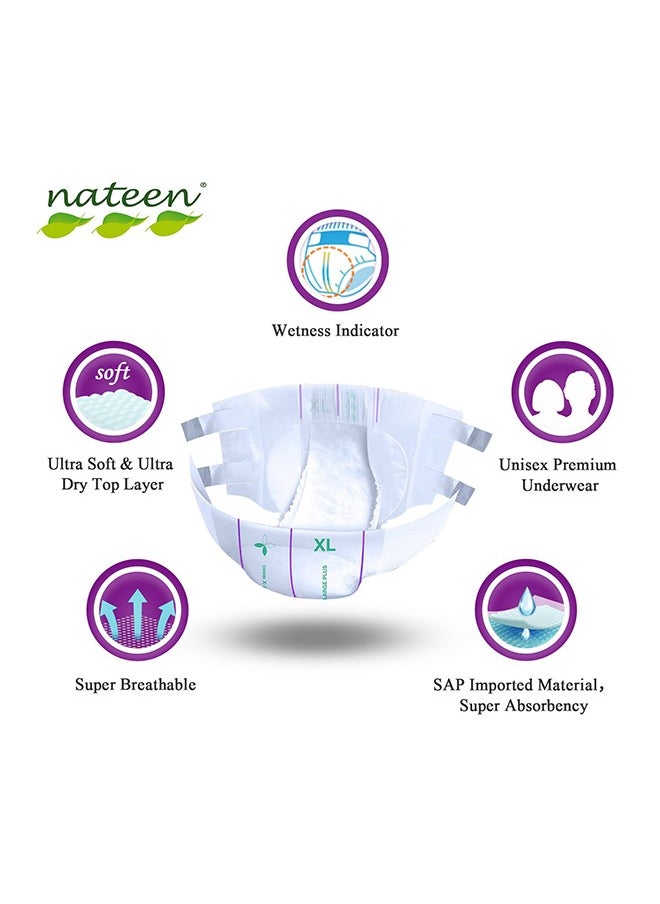 nateen - Nateen Super Ultra Incontinence Adult Diapers,Large,Waist Size 115-150cm,10 Count,Briefs with Maximum Absorbency,Leak Protection. - Image 1