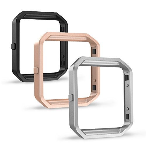 Simpeak Frame Compatible with Fitbit Blaze, Pack of 3,Stainless Steel Metal Frame Replacement for Fitbit Blaze, Black, Silver, Rose Gold - Image 5