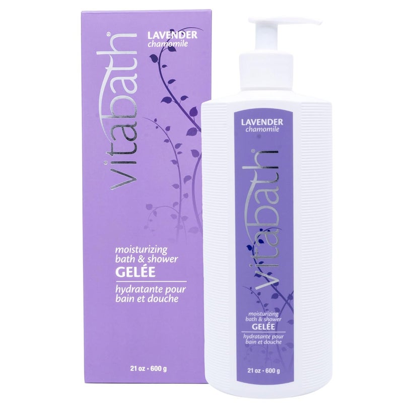 Vitabath Lavender Chamomile Moisturizing Bath Shower Gel Wash Calming Hydrating Botanical SkinSoftening Skincare Body Cleanser Foaming Gelee 21 oz - Image 1