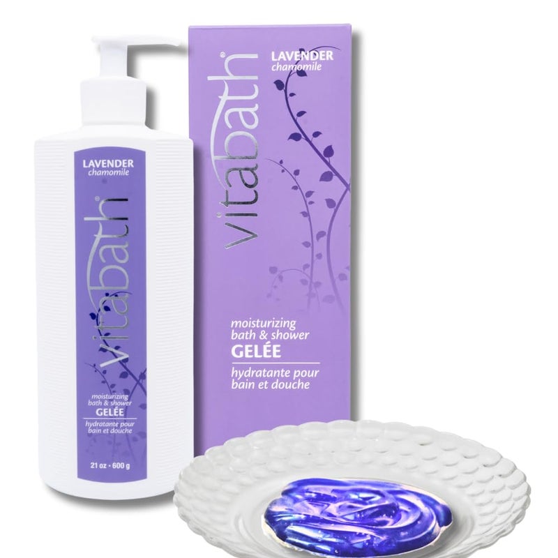 Vitabath Lavender Chamomile Moisturizing Bath Shower Gel Wash Calming Hydrating Botanical SkinSoftening Skincare Body Cleanser Foaming Gelee 21 oz - Image 4