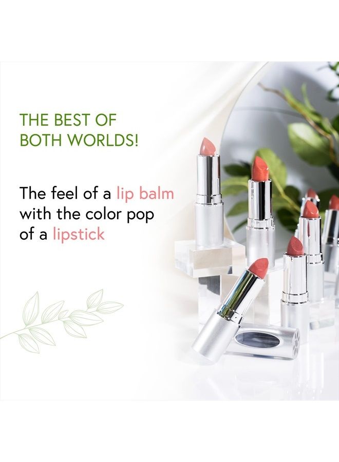 Honeybee Gardens Truly Natural Long Lasting Lipstick, Paradise (slight shimmer light pink, peach & mauve undertones) Naturally Hydrating - Vegan, Gluten Free & Cruelty Free, 0.13 oz / 3.8 g - Image 4