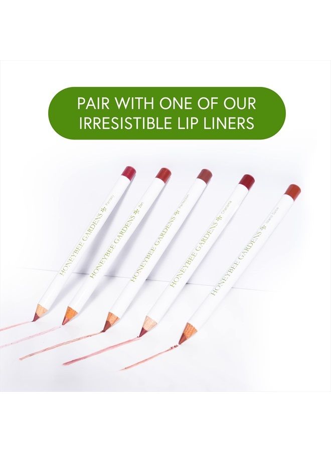 Honeybee Gardens Truly Natural Long Lasting Lipstick, Paradise (slight shimmer light pink, peach & mauve undertones) Naturally Hydrating - Vegan, Gluten Free & Cruelty Free, 0.13 oz / 3.8 g - Image 5