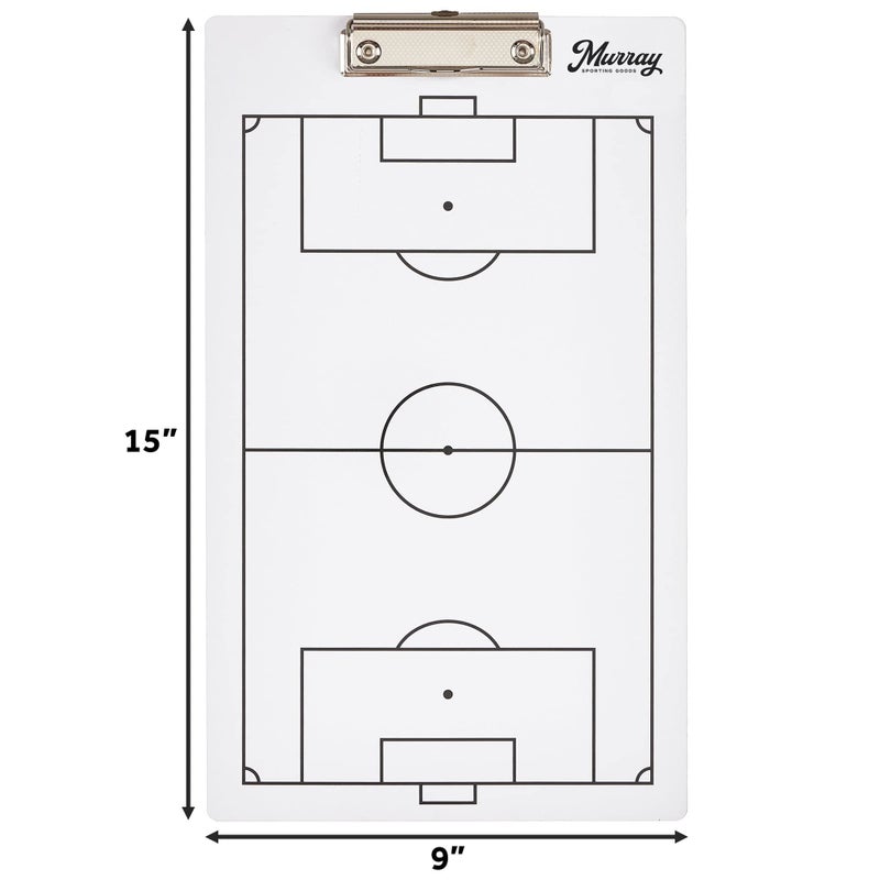 Murray Sporting Goods Dry Erase Coaches Clipboard | Double-Sided Dry Erase White Board (Soccer) - Image 5