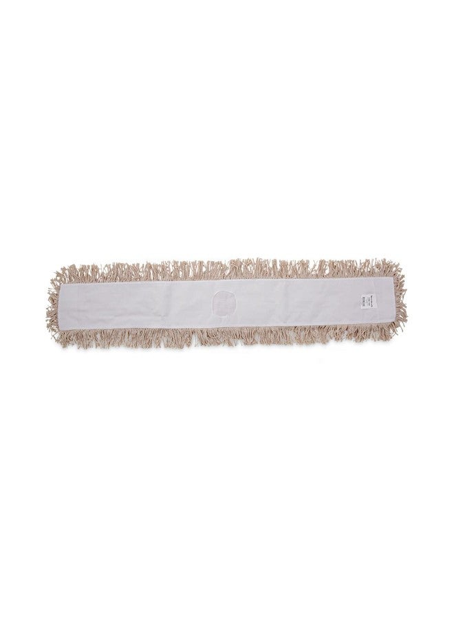 Boardwalk BWK1360 Industrial Dust Mop Head, Hygrade Cotton, 60w x 5d, White - Image 1