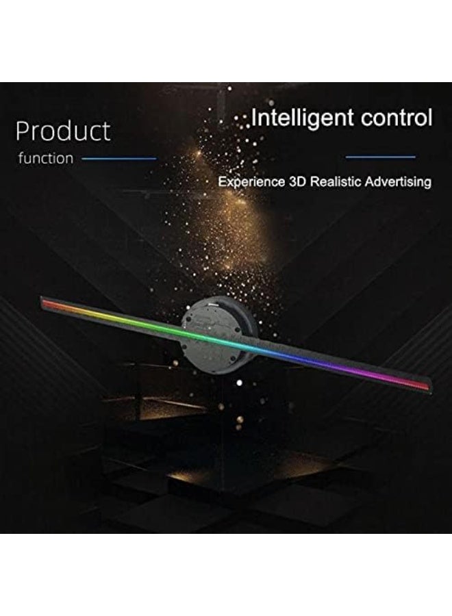 مروحة عرض ثلاثية الأبعاد بتقنية الهولوغرام LED بدقة 4K مع اتصال واي فاي - تدعم عرض الصور والفيديوهات بتقنية الهولوغرام - خيار مثالي للمتاجر والمحلات التجارية والفعاليات الاحتفالية، 28*28*30، 384 مصباح LED، مع حامل - Image 3