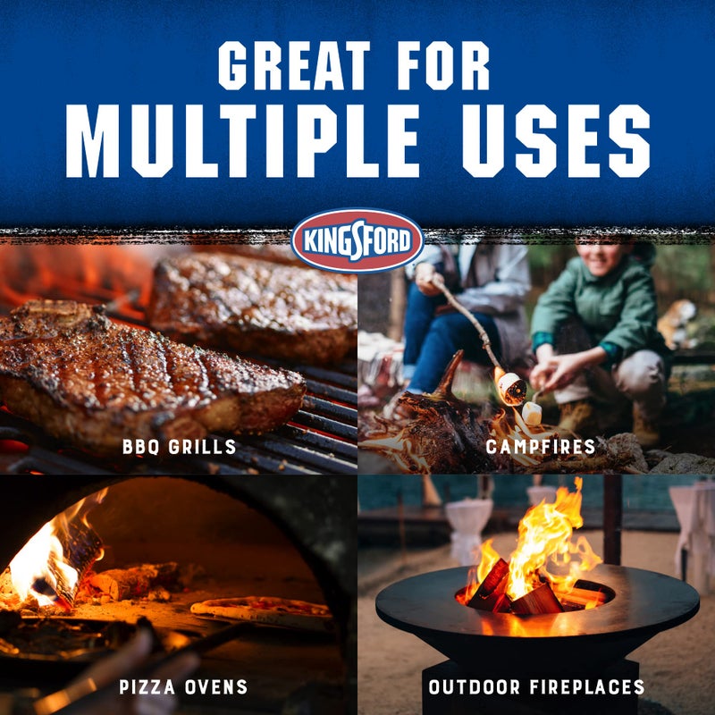Kingsford مشعلات النار السريعة من كينغسفورد | مشعلات خشبية مصنوعة من خشب صلب طبيعي للشواء، والنيران في المخيمات، والمدافئ الخارجية | 32 قطعة من لفائف مشعل النار - Image 4