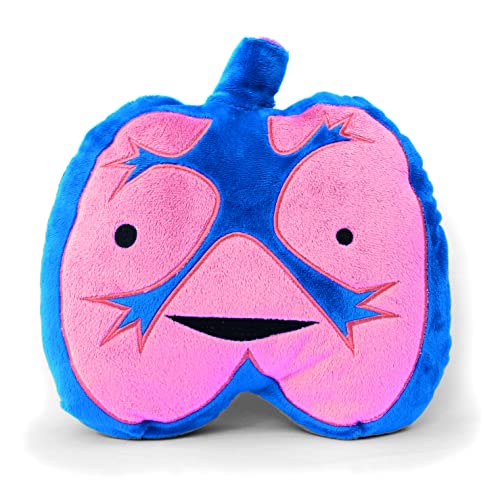 I Heart Guts Lungs Plush I Got The Beat 11 Lung Shaped Plushie for Med Students Cardiac Nurse Respiratory Therapist Gifts Lung Cancer Awareness Products - Image 1