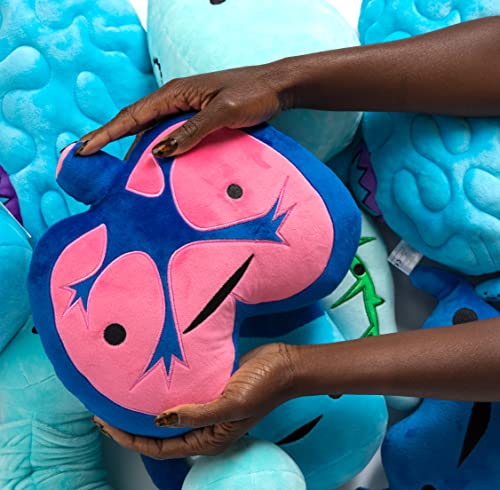 I Heart Guts Lungs Plush I Got The Beat 11 Lung Shaped Plushie for Med Students Cardiac Nurse Respiratory Therapist Gifts Lung Cancer Awareness Products - Image 5
