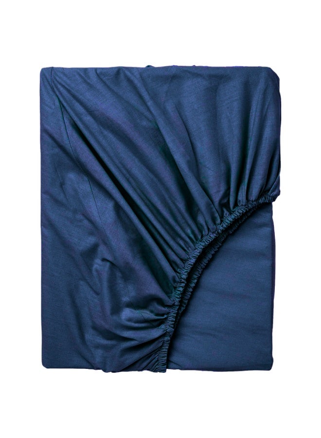 Ocra Hotel Collection Flat Bedsheet Set, Navy blue, Polycotton - Image 3