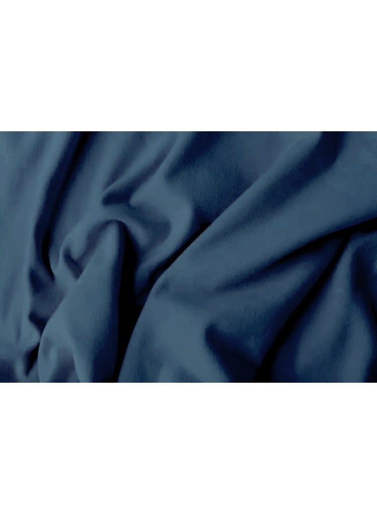 Ocra Hotel Collection Flat Bedsheet Set, Navy blue, Polycotton - Image 2