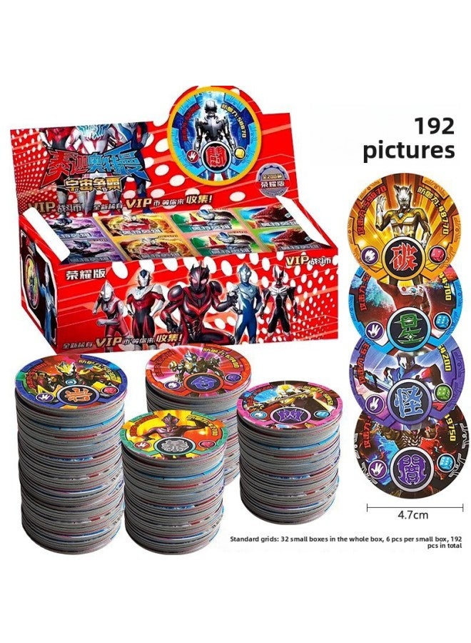 بطاقة مستديرة ألترامان بطاقة مستديرة بلاستيكية سميكة مقاومة للماء بطاقة صلبة بطاقة حديدية بطاقة إسقاط عملة معركة ألعاب الأطفال بالجملة